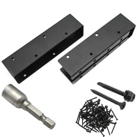 ZUDKSUY 4Pcs Concealed Wood Post Connector Brackets, 2'' x 8'' Concealed Joist Hanger Joist Bracket Framing Bracket for Beam Swing Handrail Fence