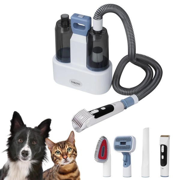 Unbranded All-In-1 Dog Grooming Kit Vacuum Clipper Blower Detachable Rechargeable