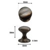 VIBE Rim Knob Set on Satin Nickel Door Handle Knob