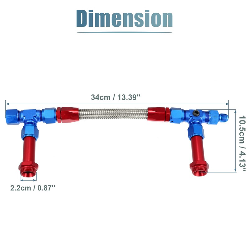 X AUTOHAUX X AUTOHAUX 1 Set 8AN Dual Feed Fuel