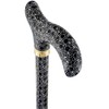 Midnight Rain Adjustable Designer Derby Walking Cane with Engraved Collar
