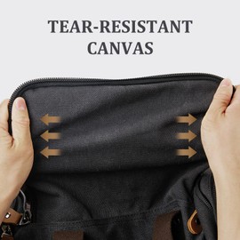 Gonex Canvas Duffle Bag for Travel 50L Expandable Duffel Weekend Overnight Bag men (Dark Gray)