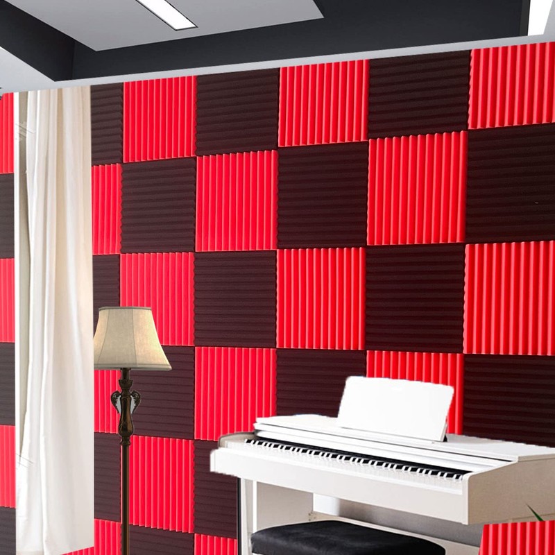 52 Pack Black red 1" x 12" x 12" Acoustic