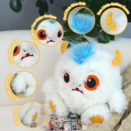 MOIEMIAS Original Monster Plush Toys Two-Color Big Eyes Quirky Stuffed Animals Cute Fluffy Soft Toy for Boy Girl Adult Birthday Children's Day Gift Home Holiday Decoration Boutique Long Plush Toys