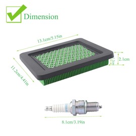 17211-ZS9-A02 Air Filter with BPR5ES Spark Plug Compatible with Honda EB2500C EB3000C EM3000C EU3000is Model Generators (Pack of 2)