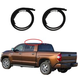 2Pcs Roof Drip Molding Weatherstrip Compatible with 2007-2021 Toyota Tundra CrewMax Cab Left & Right Side Roof Trim with Embedded Steel Wire Seals,Replace 75552-0C060 75551-0C060(Not Fit Double Cab)