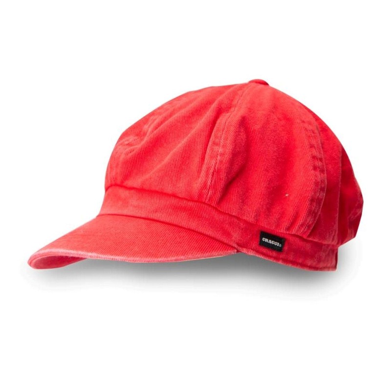 CRAGGI Bags and Accessories Women's Washed Denim Baker Boy Cap,