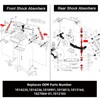 Roykaw Club Car DS Shocks Front and Rear Shock Absorbers
