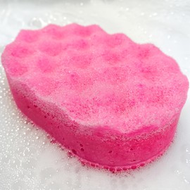 Snow Pixie Exfoliating Soap Sponge - 250g - Moisturising Shea Butter - Sweet Scent - Vegan Friendly - Puddle of Wax - Made in the UK