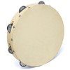 Tiger TAM91-12 Wooden Tambourine with Natural Drumhead - 12 Inches