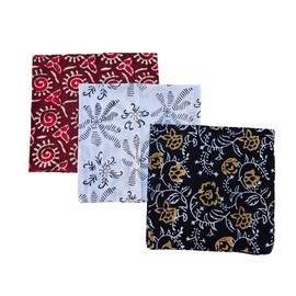 HandBlock Print Cotton Bandana Handmade FaceMask Multi-purpose Napkins Bandanas For Men and Women Neckerchief 20"x20" Inch Bandana (BB_001)