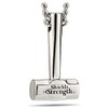 Shields of Strength Men's Stainless Steel Sledgehammer Pendant Necklace -