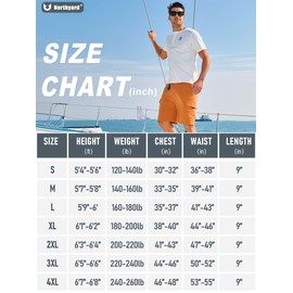 NORTHYARD Men's Casual Cargo Shorts Lightweight 9" Hiking Golf Work Quick Dry Camping Outdoor Travel Fishing with 7 Pockets Orange 2XL