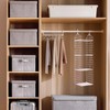 Hanging Closet Organizer 3 Tier Pink Storage Shelf Minimalist Grid