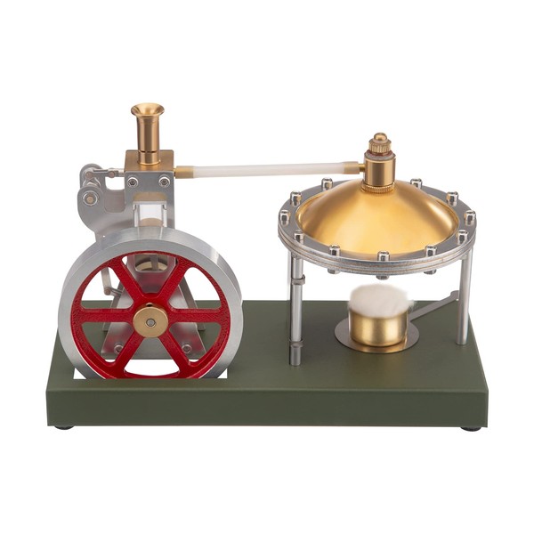 ADIY Steam Engine Model, ENJOMOR Retro Vertical Steam Engine Model with Spherical Boiler Support and Additional Load