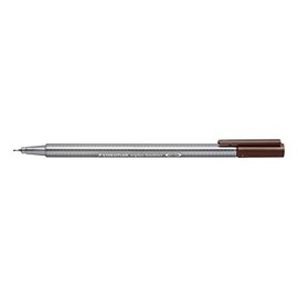 STAEDTLER 334-77 Triplus Fineliner Superfine Pen, 0.3mm Line Width - Tobaco Brown (Box of 10)