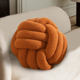 Knot Pillow Ball,11.8inch Round Throw Pillows for Couch,Soft Home Decorative Pillows Handmade Large Knotted Pillow, Sofa Pillows for Living Room Bedroom Decorative