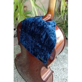 Bass Clef Bibs Cello Bib in BEAUTIFUL Royal Blue Crushed Velvet for COMFORT chest pad apron