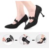 2 Pairs Black Shoe Straps Womens Elastic Detachable Buckle Shoe