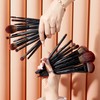 Jessup Makeup Brushes Set Professional 21Pcs Black Complete Collection, Synthetic