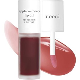 NOONI- Aceite de labios coreano - Applecranberry | Refresca y da color a los labios secos con aceite de semilla de manzana y semilla de jojoba