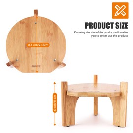 Drink Dispenser,Beverage Dispenser And Water Dispenser Stand. Fit Max 9.5 Inch Diameter - Natural Bamboo Wood