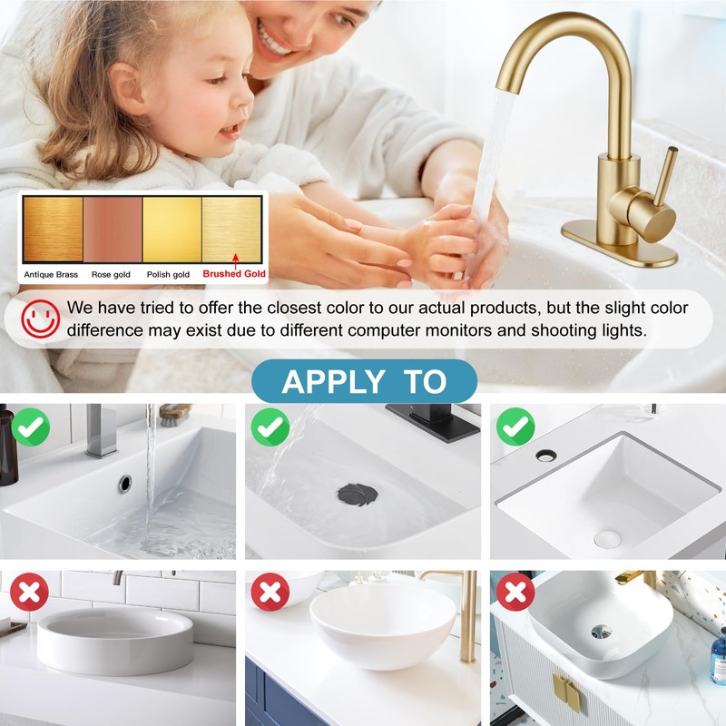 Midanya Wet Bar Sink Faucet,Single Handle Bathroom Kitchen Faucet 1