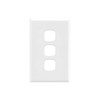 HPM Excel 3 Gang Coverplate, Matt White