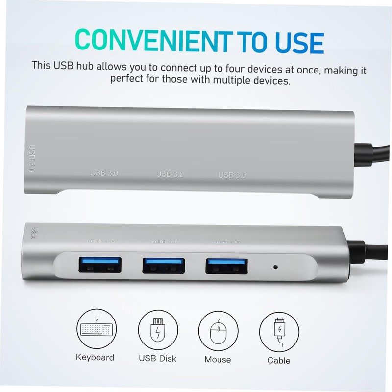 DOITOOL 4 Ports Adapter Durable Splitter for High Speed Data