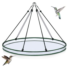 FoldTier 1 Piece Universal Wild Bird Seed Catcher Hanging Hoop Platform Bird Seed Catcher Tray for Hummingbird Feeders Bee Feeder Outdoor Garden Accessories (30 Inch)