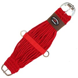 CHALLENGER Horse 28" Western 27 Strand Double Weave Red Mohair Roper Cinch 97RT07RD-28