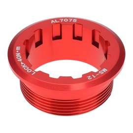 Be In Your Mind Bike Cassette Lock Ring Compatible with Shimano Micro Spline 12 Speed M7100 M6100 M8100, Red
