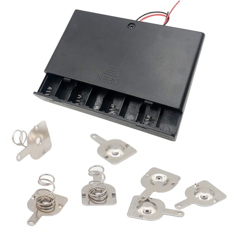 FOCMKEAS 20PCS AAA/Single-S-Tail Stainless Steel Metal Battery Spring Positive and