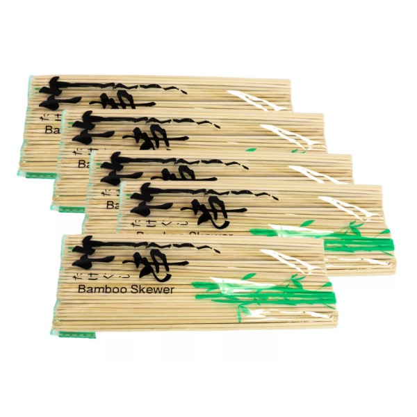 Ebros Gift 8"L Bamboo Skewers Sticks For BBQ Appetizer Fruits