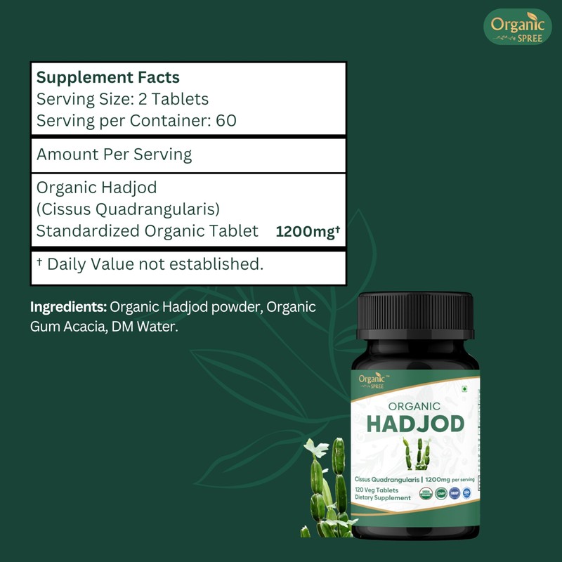 ORGANIC SPREE HADJOD - CISSUS 120 Tablets | Cissus Quadrangularis
