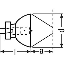 OSRAM 64617 SPOT 75W 12V MR11 Tungsten Halogen Lamp