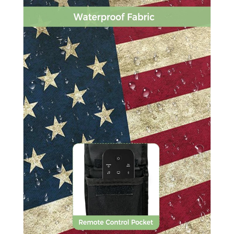 Outdoor TV Cover - American Flag Waterproof and Weatherproof 70"-75"
