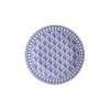 Merritt Savannah 6"" Melamine Saucer Appetizer Bread Plate, Blue/White, Set