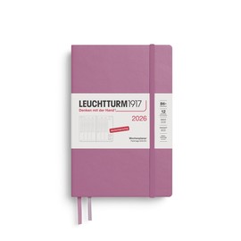 LEUCHTTURM1917 372585 Weekly Planner Paperback (B6+) 2026, 12 Months, Dusty Rose, German