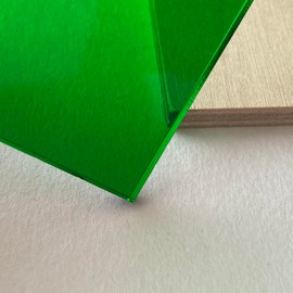 Transparent Green Acrylic Sheet (12" x 12", 1/16" / 1.5mm)