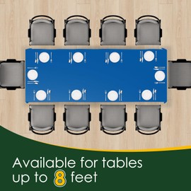 Xnluothsk Blue 5 Pack 54 x 108 Inch Plastic Tablecloth Disposable Tablecloth for Rectangle Table, Party Plastic Table Cloth