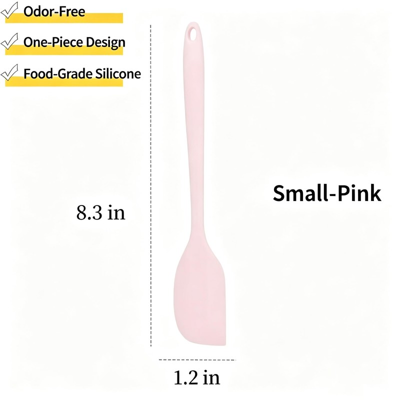 Mini Silicone Spatula Set, 4-Pack 8.3"×1.2"×0.4" Food-Grade Heat-Resistant Baking Scrapers