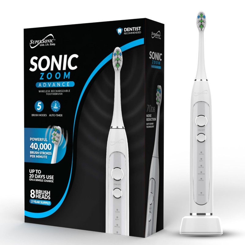 Supersonic TB-5100 Sonic Zoom Advanced Whitening Electric Toothbrush | 40,000