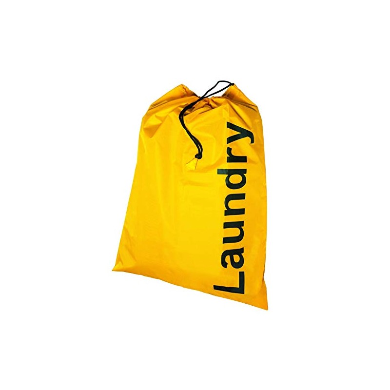 Kleiber Laundry Bag with Draw String Closure, Yellow, Fabric, 24