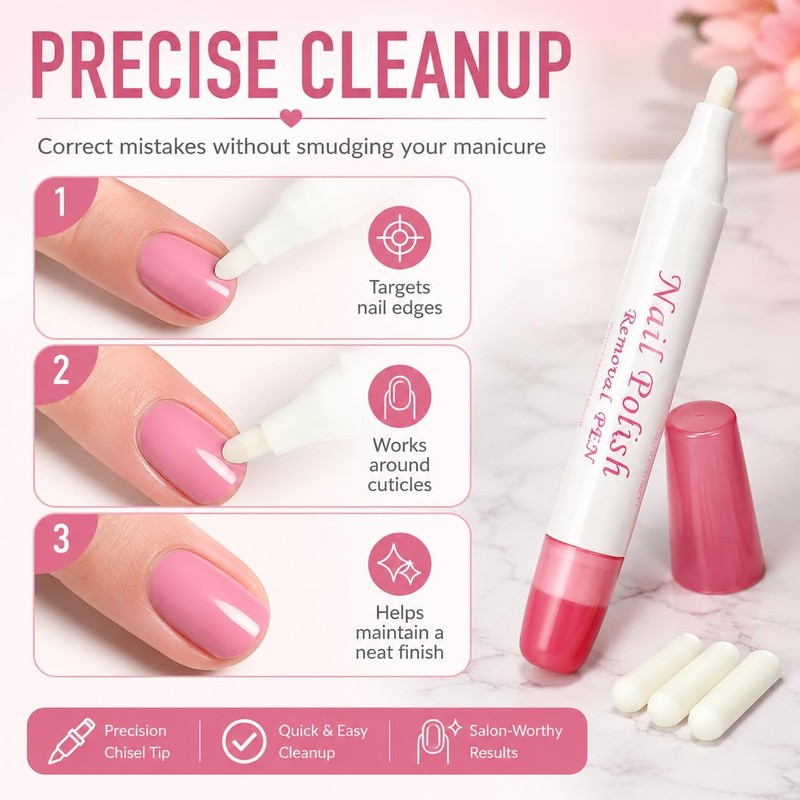 Lápiz Corrector de Esmalte Zenarao 3 Puntas – Corrección Precisa