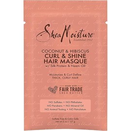 Sheamoisture Hair Masque for dry curls Coconut & Hibiscus hair mask with Shea Butter 2 oz