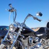 XFMT Motorcycle Chrome 14" Rise Batwing APE Handlebar 1-1/4" Hangers