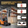 Forklift Lifting Hook with Side Shackle Holes – 6800 lbs