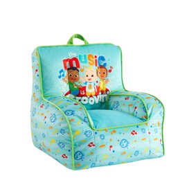 Cocomelon Toddler Square Bean Bag Sofa Chair with Piping and Top Carry Handle,Soft, Lightweight Kids Lounge Seating