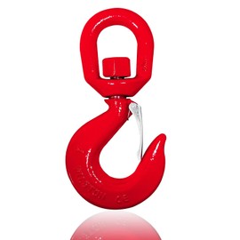 5 Ton Swivel Lifting Hook, 360 Degree Crane Swivel Hook for Hoisting and Lifting, G80 Heavy Duty Rigging Swivel Hook Rotating Swivel Eye Sling Hook with Safety Latch,11,000 lbs Load Capacity